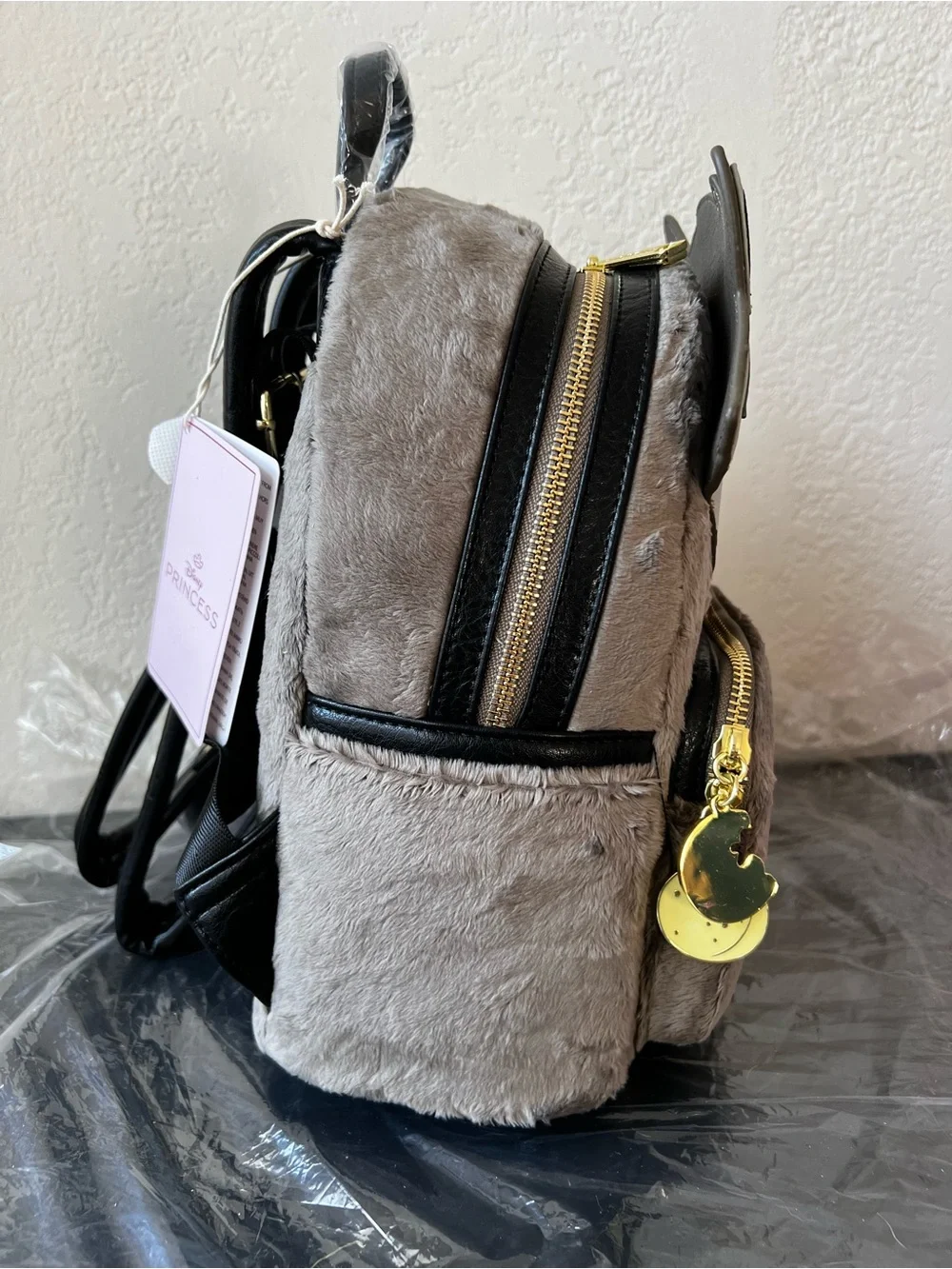 Loungefly Disney Pocahontas Meeko Fuzzy Cosplay Mini Backpack Rare - NWT